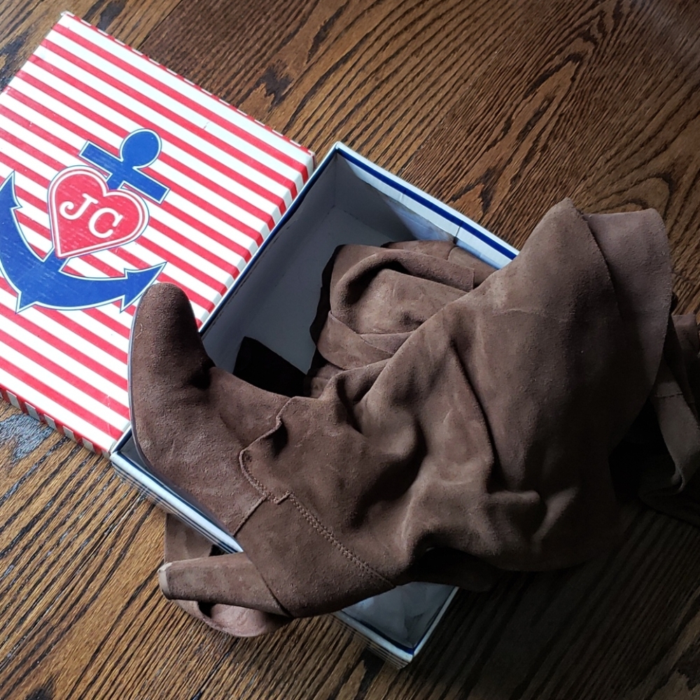 Jeffrey Campbell Suede Leather Brown Wrap Boots